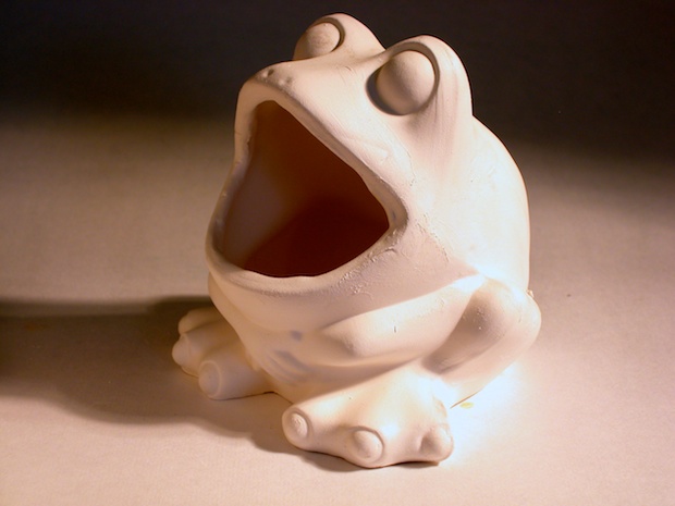 frog and cup greenware